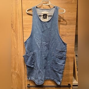 Denim Sleeveless Top with Pockets